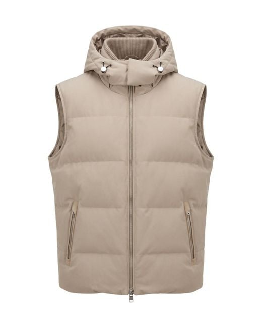 Montecore Natural Hooded Quilted Gilet for men
