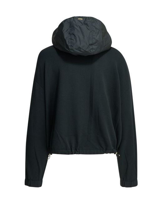 Herno Black Zip-Up Relaxed Fit Jacket