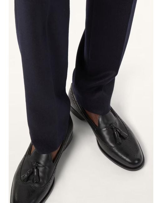 Loro Piana Black Serge Walk Loafer for men