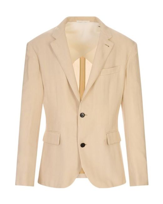 Lanvin Natural Long-Sleeved Suit Jacket for men