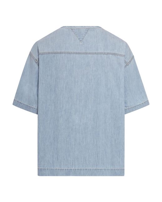 Bottega Veneta Blue Light Bleached Denim T-Shirt for men