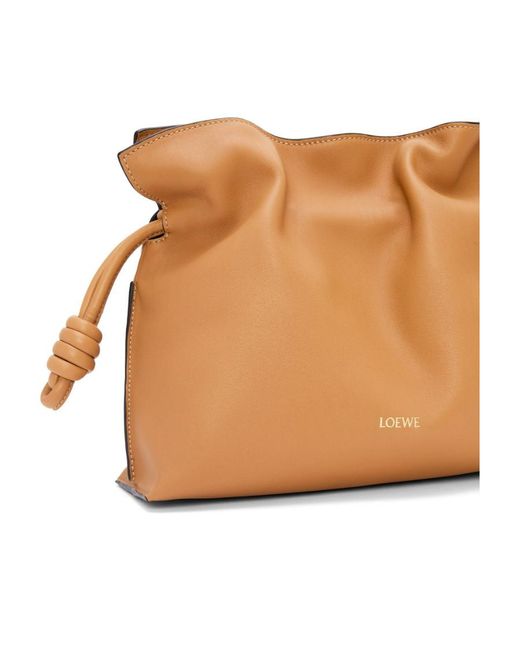 Loewe White Flamenco Medium Clutch Bag
