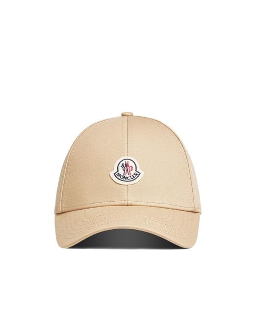 Moncler Natural Logo Patch Baseball Cap for men