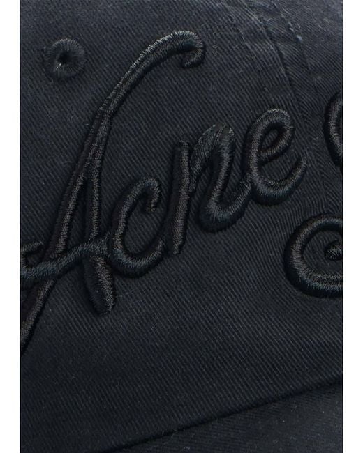Acne Blue Logo-Embroidered Cap for men