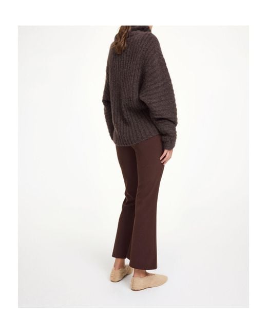 By Malene Birger Brown Vilanna Flared High-Waist Trousers