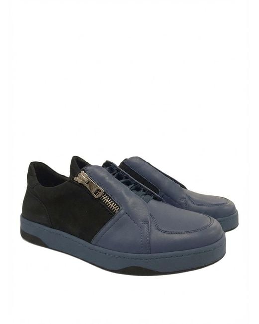 Gucci Blue Zippered Sneakers for men