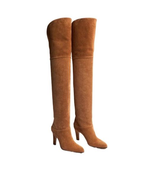 Chloé Brown Suede High Boots