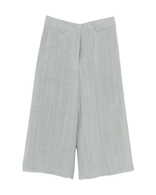 Forte_forte Gray Casual Pants With Belt Loops