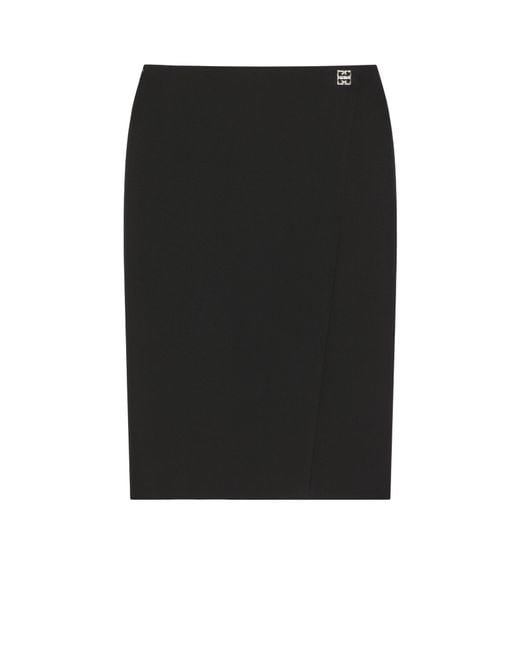 Givenchy Black 4G Plaque Mini Skirt