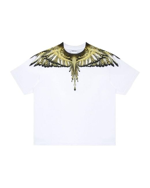 Marcelo Burlon White County Of Milan Wings Printed Crewneck T-Shirt for men