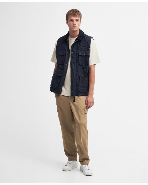 Barbour Blue Sleeveless Vest for men