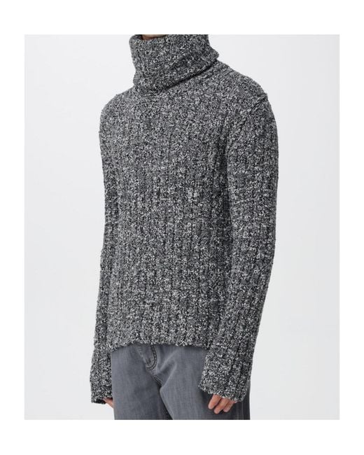 Dolce & Gabbana Gray Turtleneck Sweater for men