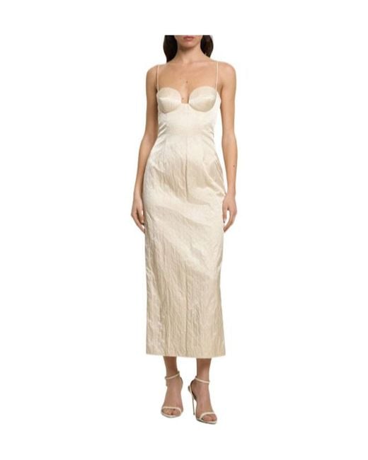Magda Butrym Natural Cotton Blend Midi Dress