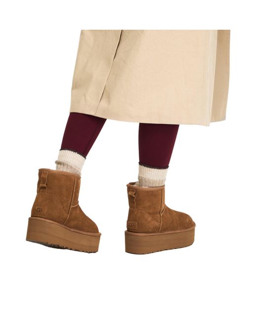 Ugg Brown Classic Mini Platform Boots