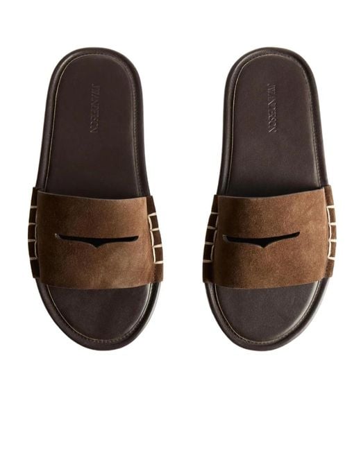 J.W. Anderson White Loafer Mule Slides