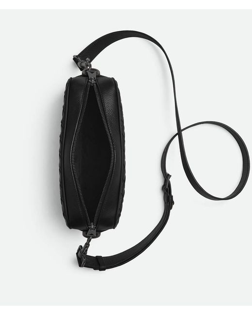 Bottega Veneta Black Small Intrecciato Camera Bag for men