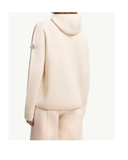Moncler Natural Jil Sander Knitted Hoodie for men