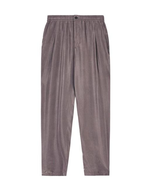 Giorgio Armani Gray Elastic Waist Casual Pants for men