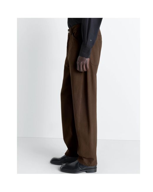 Lemaire Brown Twisted Workwear Straight-Leg Pants for men
