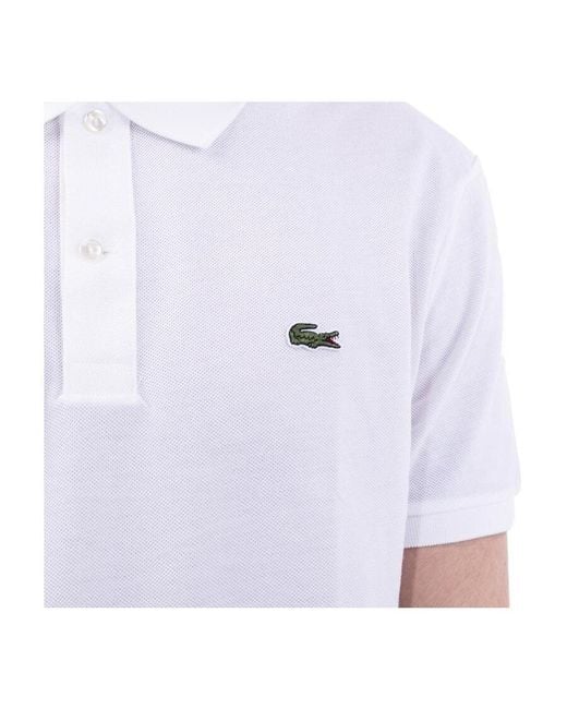 Lacoste White Slim Fit Polo Shirt for men