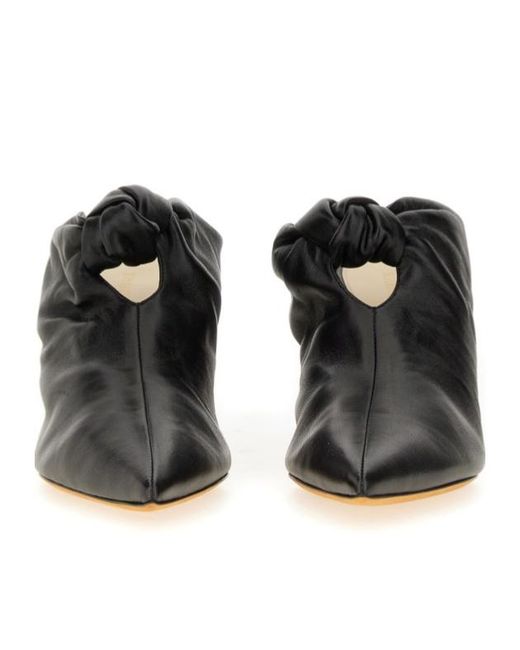 Khaite Black Rowan Pointed-Toe Mules
