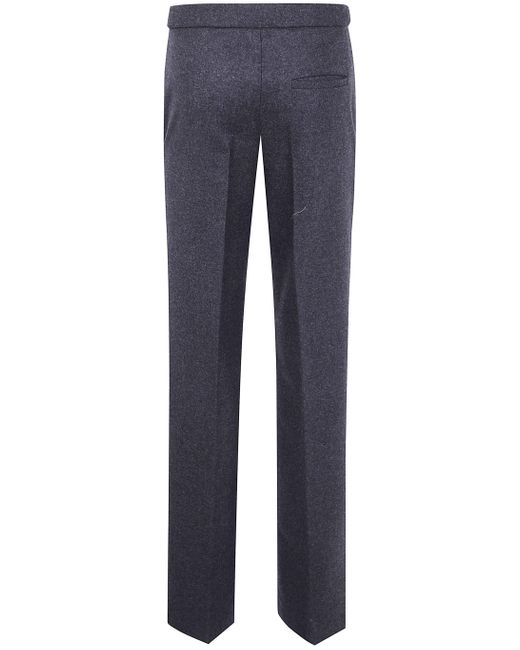 DARKPARK Blue Button-Fastening Wool Pants