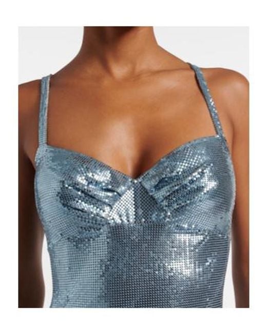 Rabanne Blue Chainmail Gown