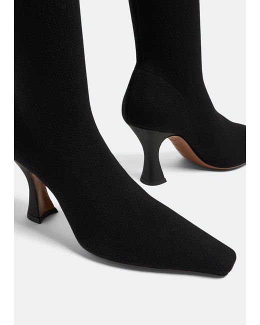 Neous Black Stretch Knitted Boots