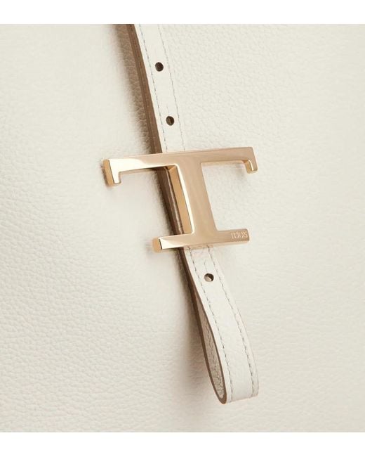 Tod's White Mini T Timeless Leather Bucket Bag
