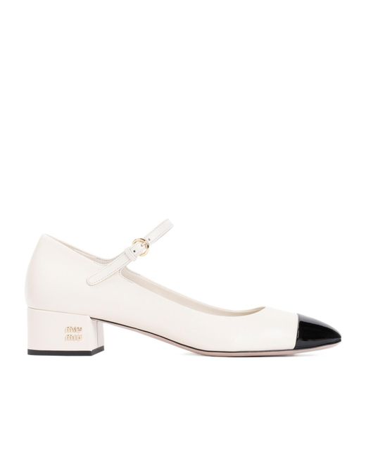 Miu Miu Natural Logo High Heels