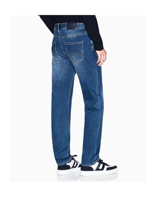 ARMANI EXCHANGE Blue Five-Pocket Jeans for men