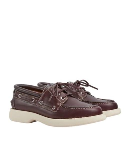 Gucci Brown Kaveh Boat Shoes for men