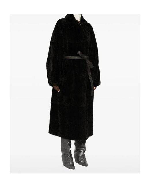Blancha Black Long-Sleeved Coat