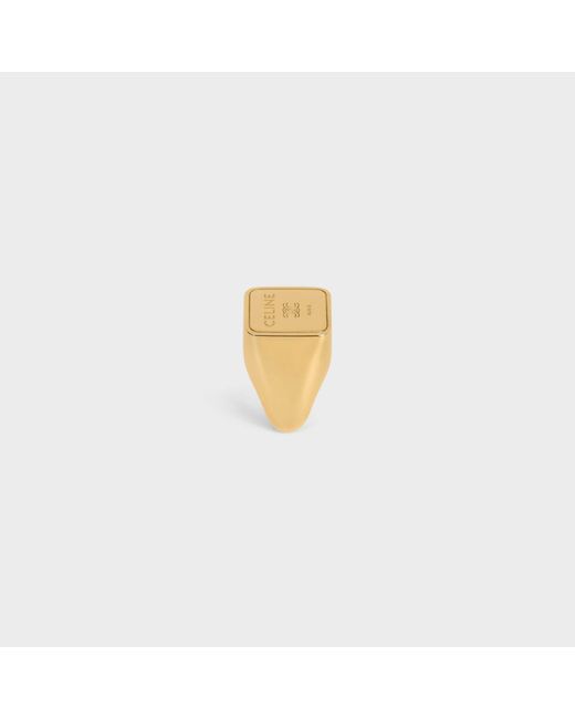 Céline White Triomphe Square Signet Ring