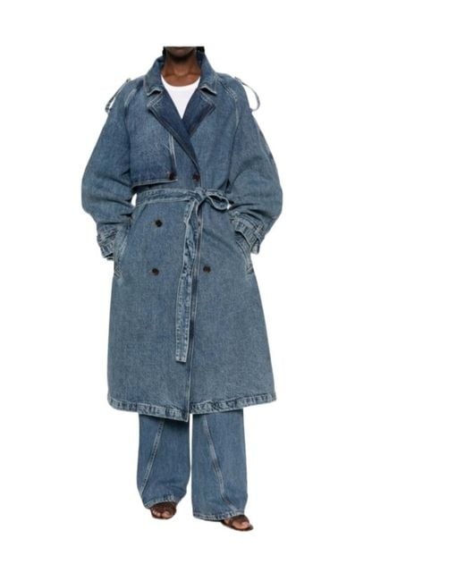 Anine Bing Blue Rickie Maxi Trench