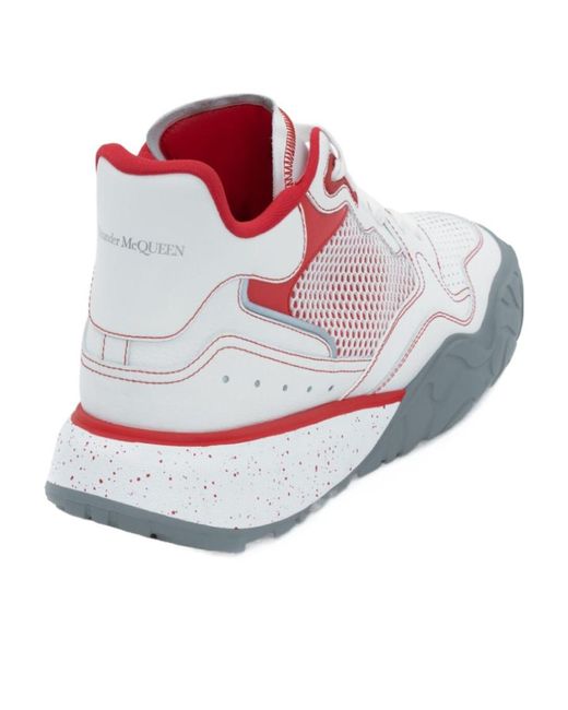 Alexander McQueen White Court Trainer Chunky Sneakers for men