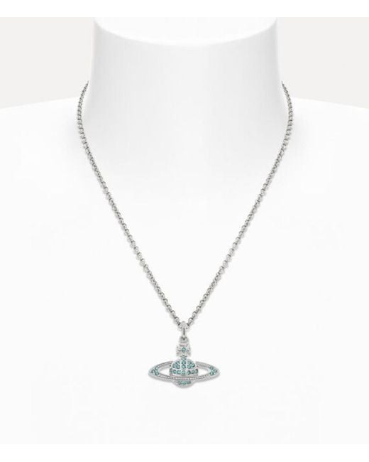 Vivienne Westwood Metallic Mini Bas Relief Pendant Crystal-Embellished Necklace