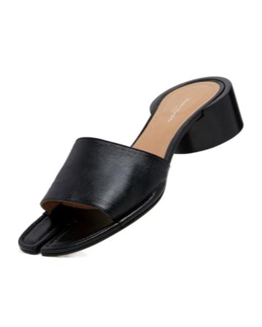 Maison Margiela Black Tabi Slip-On Mules