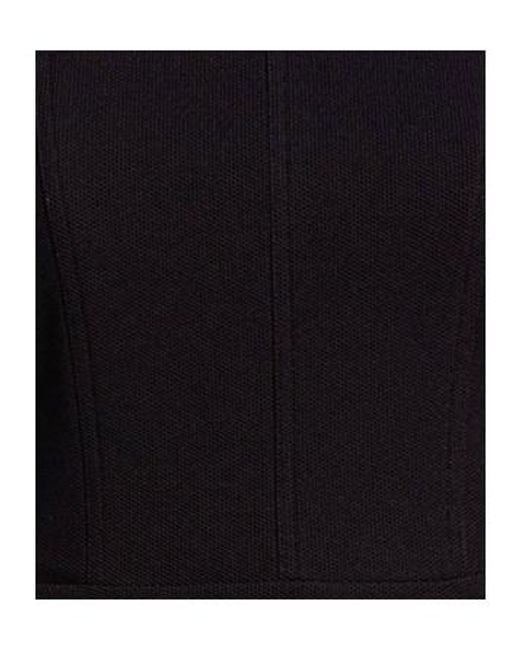 Max Mara Black Midi Dress Polyamide, Cotton, Elastane