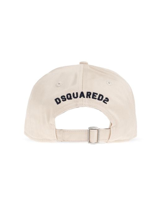 DSquared² White College Distressed Baseball Cap for men