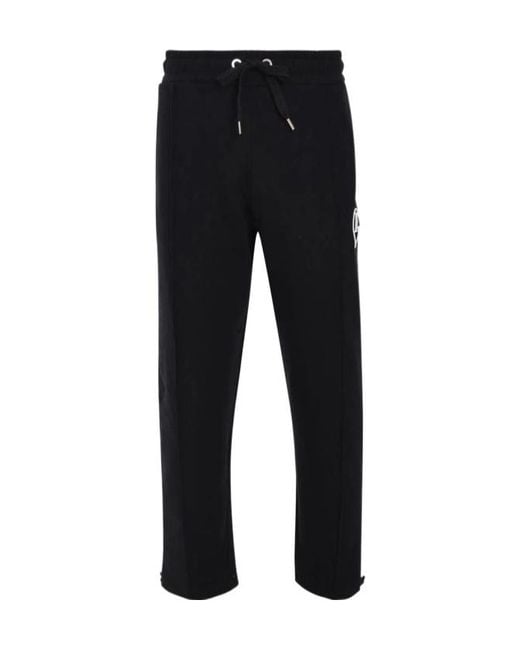 FAMILY FIRST Black Logo-Print Track Pants for men