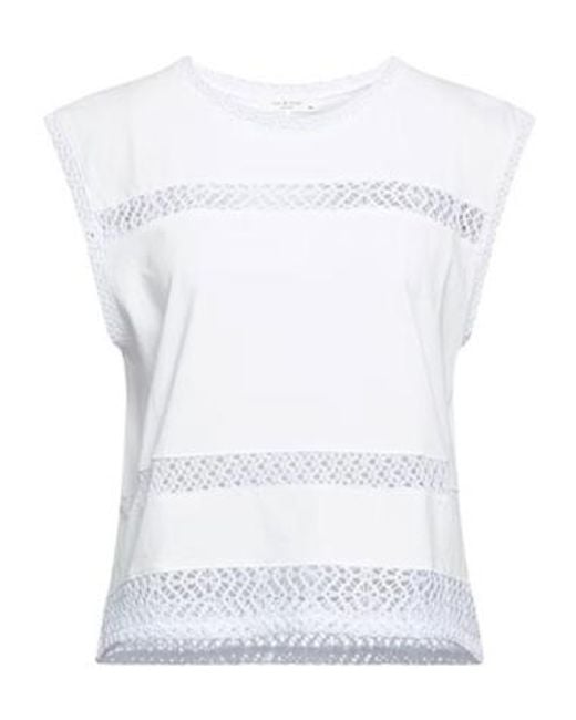 Rag & Bone White Solidcolor Knit Sleeveless Top
