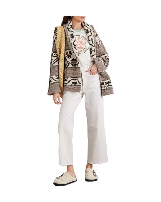 Mother White Ankle Mid-Rise Straight-Leg Jeans