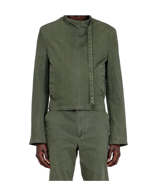 DIESEL Green J Nuriel Stand-Collar Jacket for men