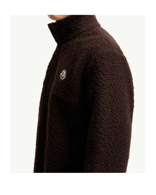 Moncler Brown Logo Knit Sweatshirt for men