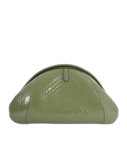 Alaïa Green Alaïa Embossed Clutch Bag