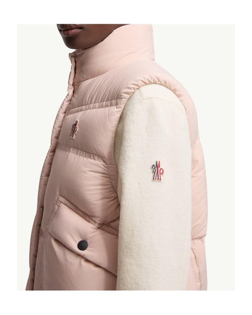 Moncler Pink Grenoble Baise Padded Gilet