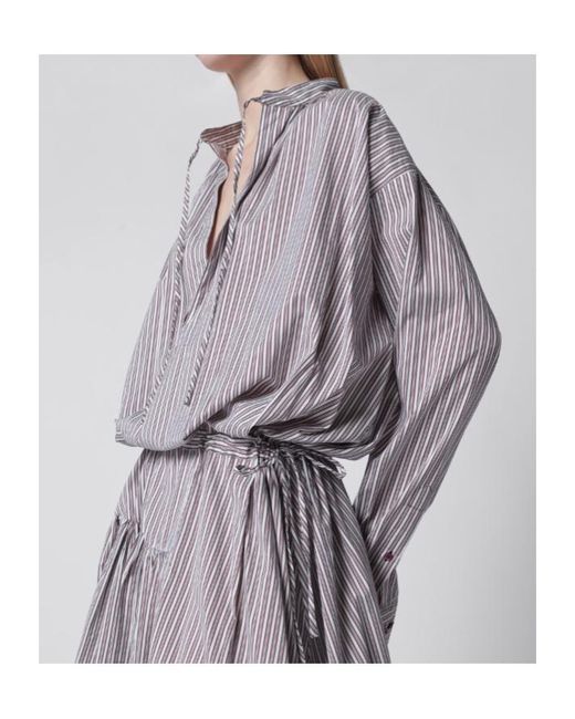 Dries Van Noten Gray Shirt Dress