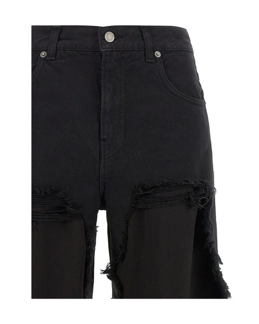 Haikure Black Bonnie Distressed Flared Jeans