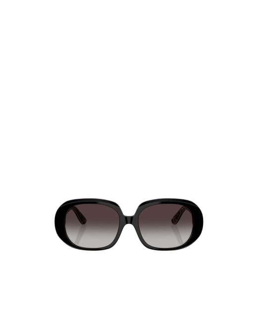 Dolce & Gabbana White Eyewear Round Frame Sunglasses
